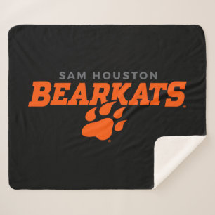 Sam Houston State University Bearkats Paw Print Sherpa Blanket