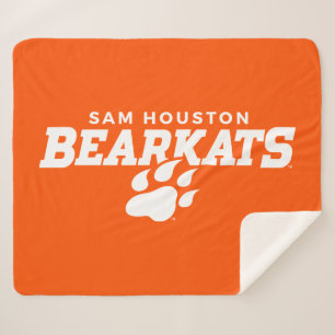 Sam Houston State University Bearkats Paw Print Sherpa Blanket