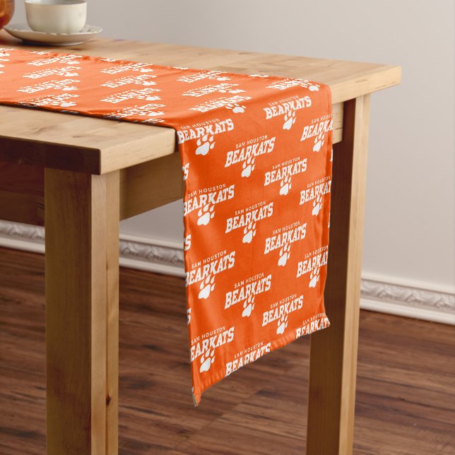 Sam Houston State University Bearkats Paw Print Short Table Runner (In Situ)