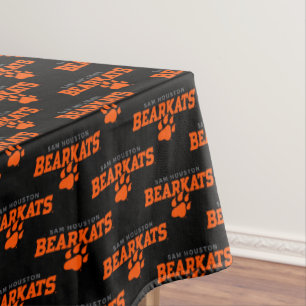Sam Houston State University Bearkats Paw Print Tablecloth