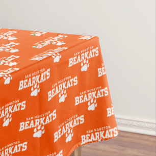 Sam Houston State University Bearkats Paw Print Tablecloth
