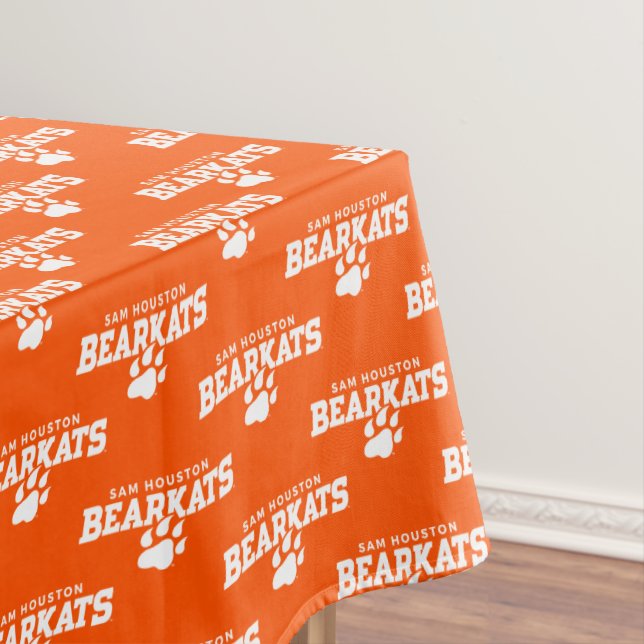 Sam Houston State University Bearkats Paw Print Tablecloth (In Situ)