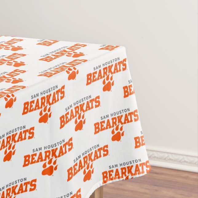 Sam Houston State University Bearkats Paw Print Tablecloth (In Situ)