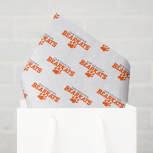 Sam Houston State University Bearkats Paw Print Tissue Paper