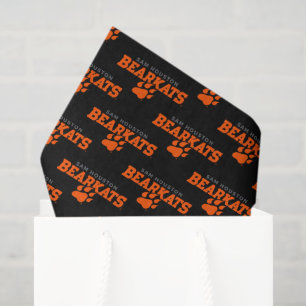 Sam Houston State University Bearkats Paw Print Tissue Paper