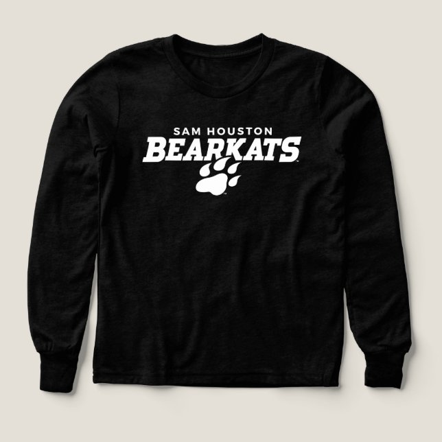 Sam Houston State University Bearkats Paw Print Tri-Blend Shirts (Design Front)
