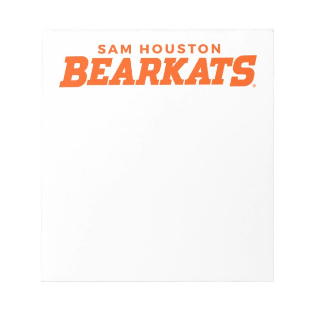 Sam Houston State University Bearkats Wordmark Notepad (Front)