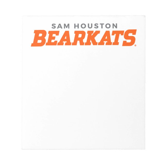 Sam Houston State University Bearkats Wordmark Notepad (Front)