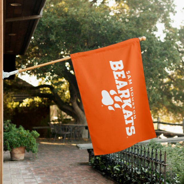 Sam Houston State University Combination Logo House Flag (In SItu)