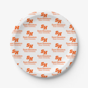 Sam Houston State University Combination Logo Paper Plates