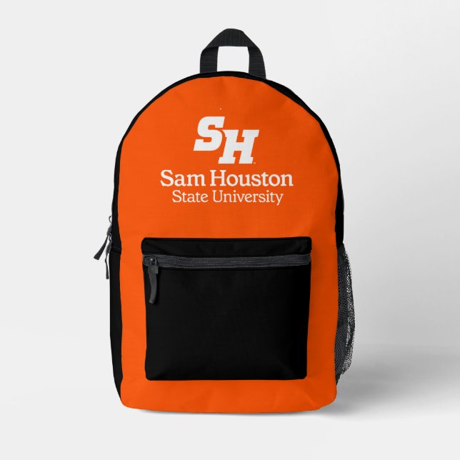 Sam Houston State University Combination Logo Printed Backpack (Front)