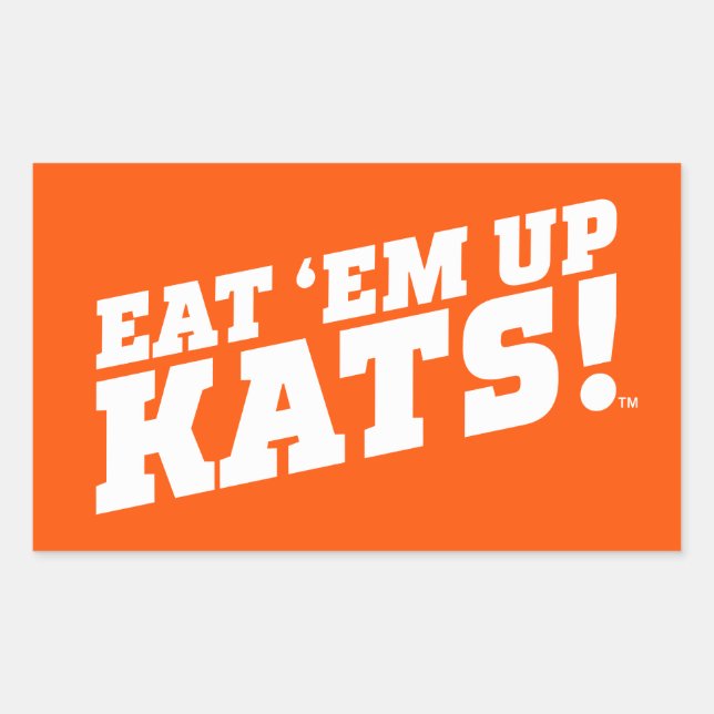 Sam Houston State University Eat 'Em Up Kats! Rectangular Sticker (Front)