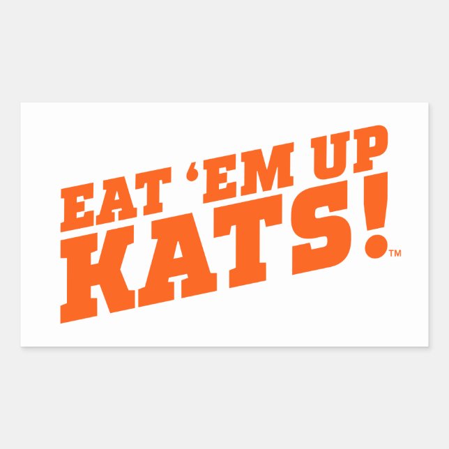 Sam Houston State University Eat 'Em Up Kats! Rectangular Sticker (Front)