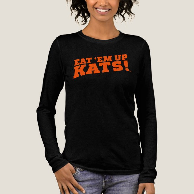 Sam Houston State University Eat 'Em Up Kats! Tri-Blend Shirt (Front)