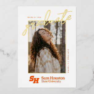 Sam Houston State University Graduation Design 11 Foil Invitation