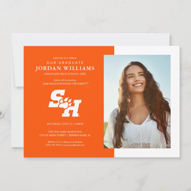 Sam Houston State University Graduation Design 15 Announcement (Front)