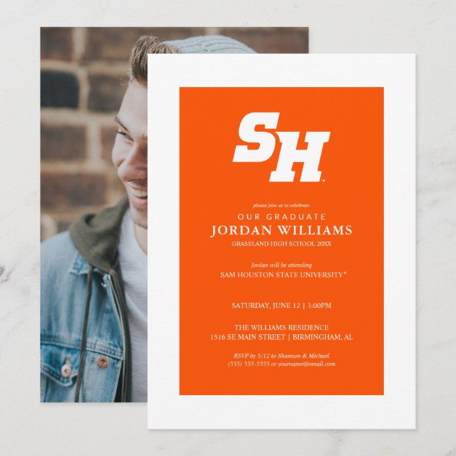 Sam Houston State University Graduation Design Announcement (Front/Back)