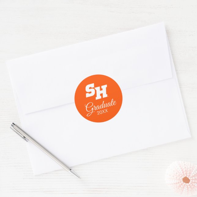 Sam Houston State University Graduation Design Classic Round Sticker (Envelope)