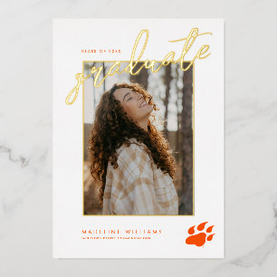 Sam Houston State University Graduation Design Foil Invitation