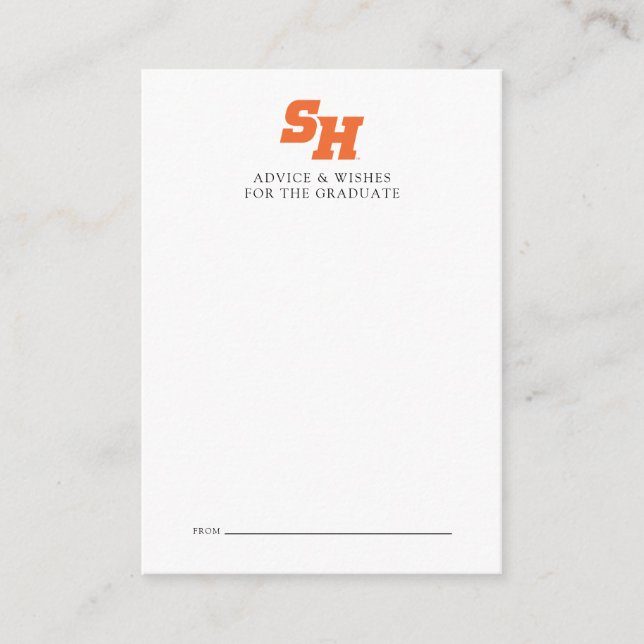 Sam Houston State University Graduation Design Note Card (Front)