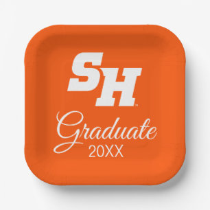 Sam Houston State University Graduation Design Paper Plates