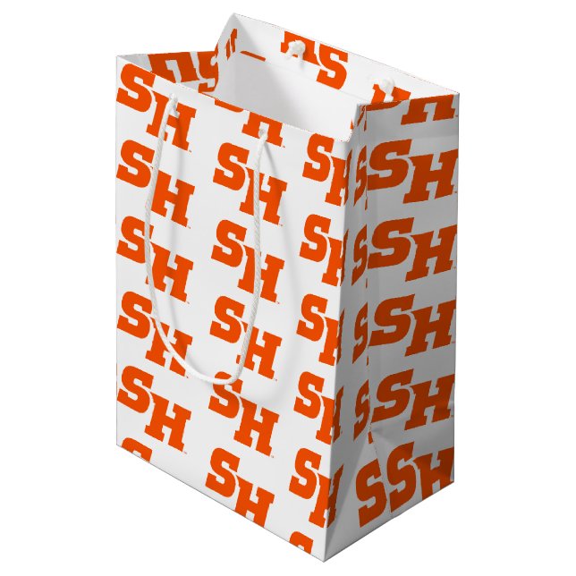 Sam Houston State University Holiday Spirit Medium Gift Bag (Front Angled)