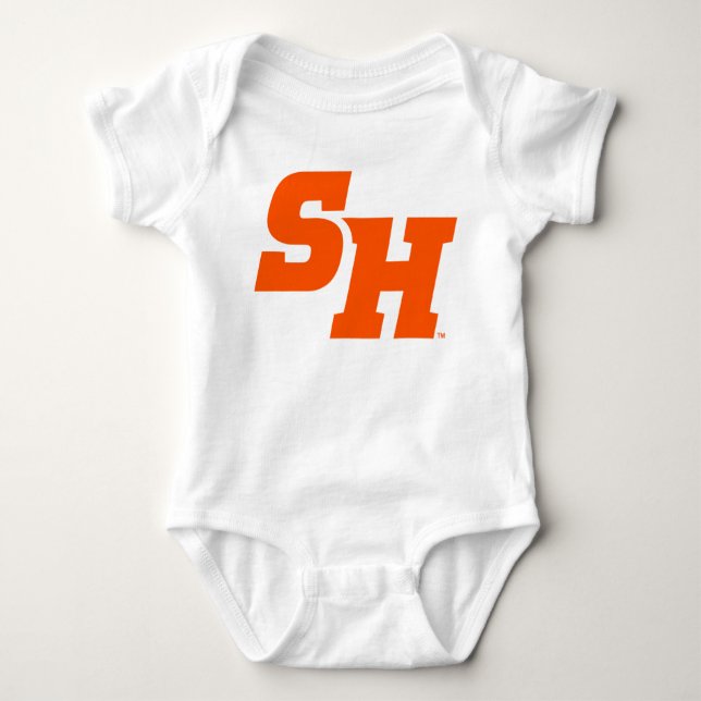 Sam Houston State University SH Wordmark Baby Bodysuit (Front)