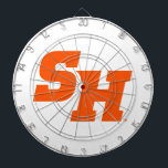 Sam Houston State University SH Wordmark Dart Board<br><div class="desc">This dynamic design proudly showcases the official "SH" wordmark logo of Sam Houston State University. The bold letters are presented in a powerful, slanted sans-serif typeface, conveying a sense of energy and modernity. This impactful and recognizable design embodies the spirit, pride, and identity of Sam Houston State University, serving as...</div>