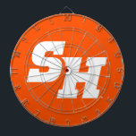 Sam Houston State University SH Wordmark Dart Board<br><div class="desc">This dynamic design proudly showcases the official "SH" wordmark logo of Sam Houston State University. The bold letters are presented in a powerful, slanted sans-serif typeface, conveying a sense of energy and modernity. This impactful and recognizable design embodies the spirit, pride, and identity of Sam Houston State University, serving as...</div>