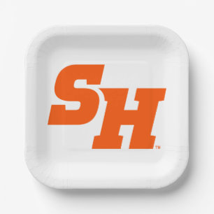 Sam Houston State University SH Wordmark Paper Plates