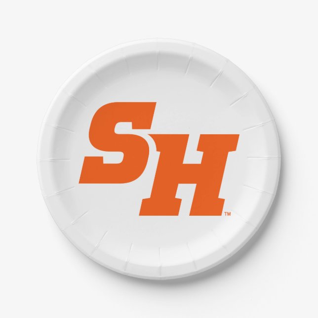 Sam Houston State University SH Wordmark Paper Plates (Front)