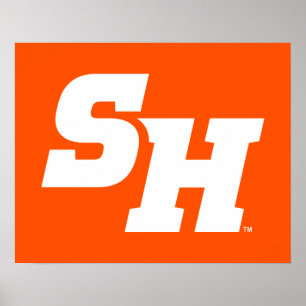 Sam Houston State University SH Wordmark Poster