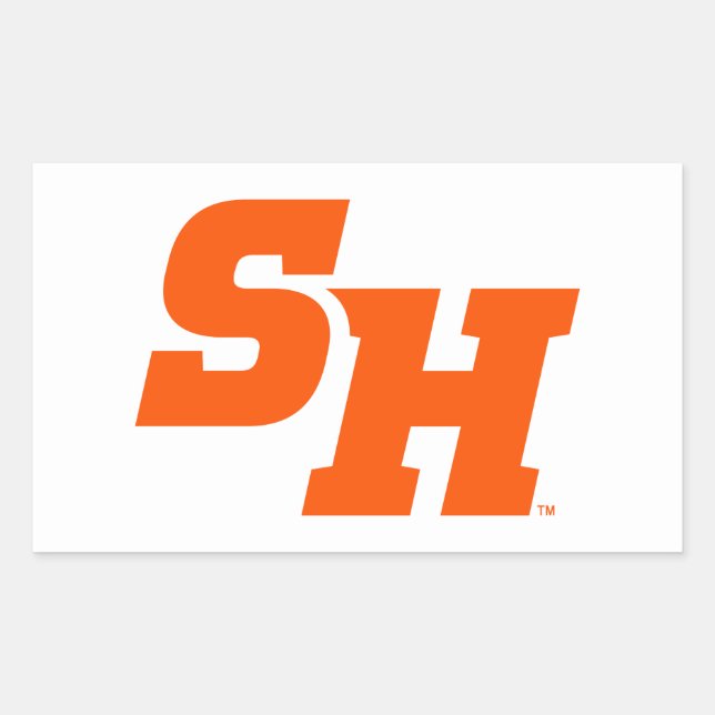 Sam Houston State University SH Wordmark Rectangular Sticker (Front)