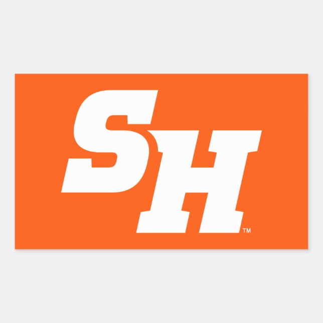 Sam Houston State University SH Wordmark Rectangular Sticker (Front)