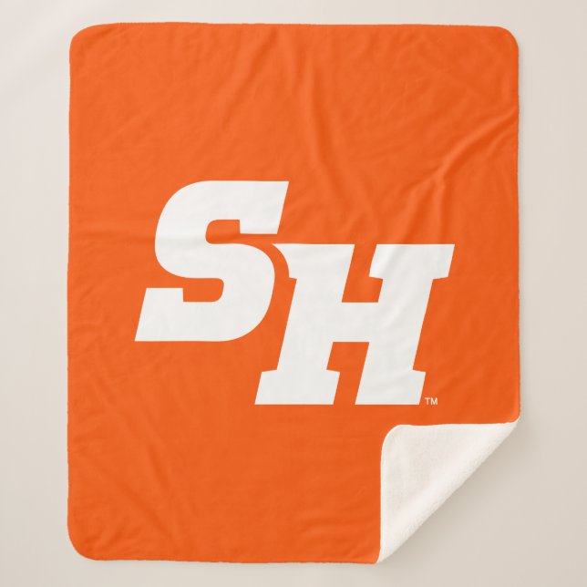 Sam Houston State University SH Wordmark Sherpa Blanket (Front)