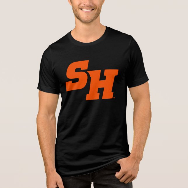 Sam Houston State University SH Wordmark Tri-Blend Shirt (Front)