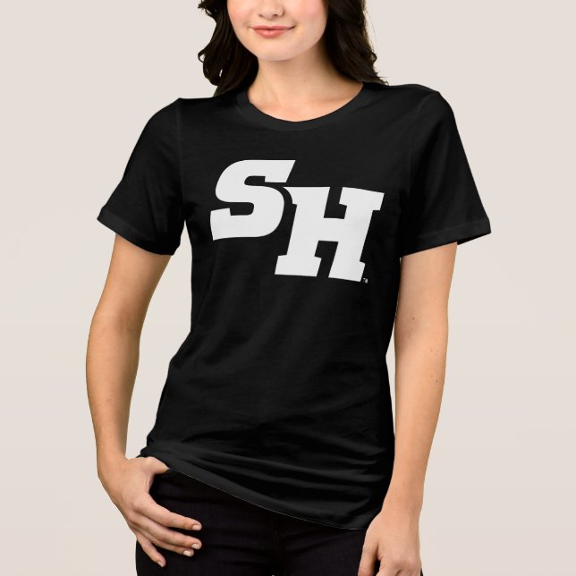 Sam Houston State University SH Wordmark Tri-Blend Shirt (Front)