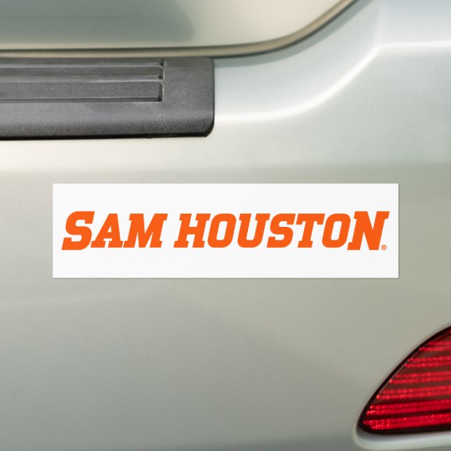 Sam Houston State University Wordmark Bumper Sticker (On Car)