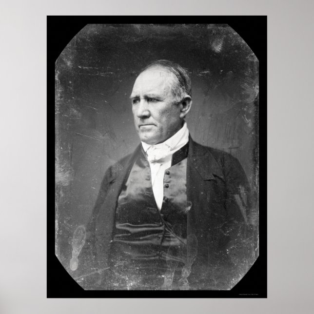 Sam Houston Texas Daguerreotype 1841 Poster (Front)