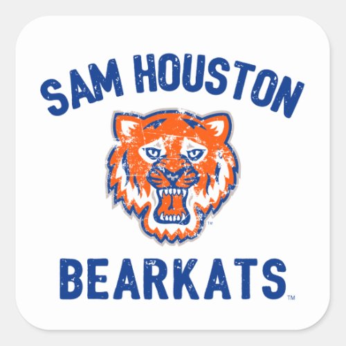 Sam Houston University Vintage Square Sticker
