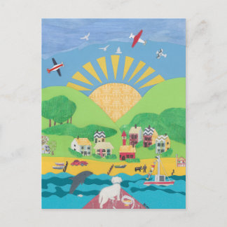 Sam on the Boat Postcard