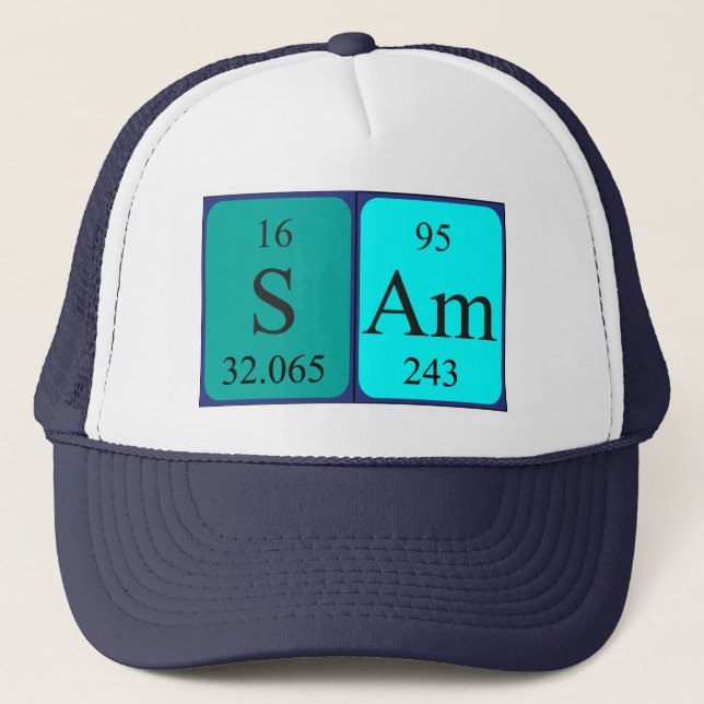 Sam periodic table name hat (Front)