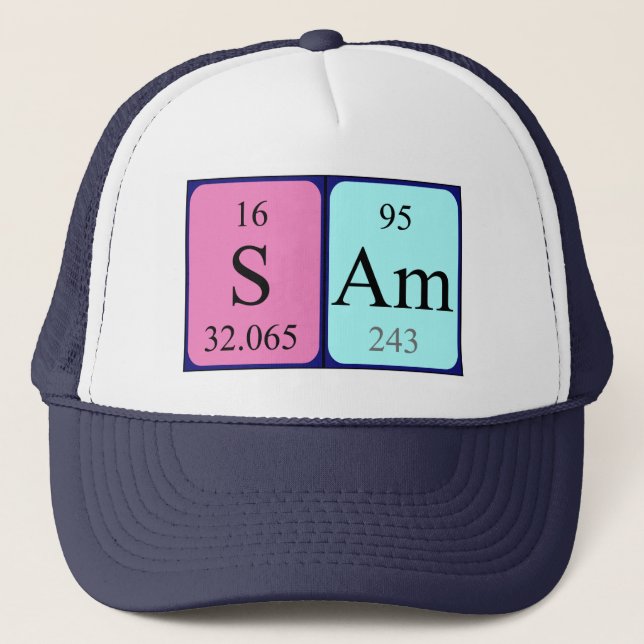 Sam periodic table name hat (Front)