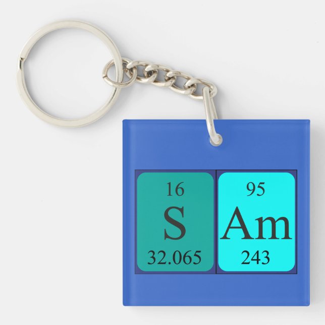 Sam periodic table name keyring (Front)