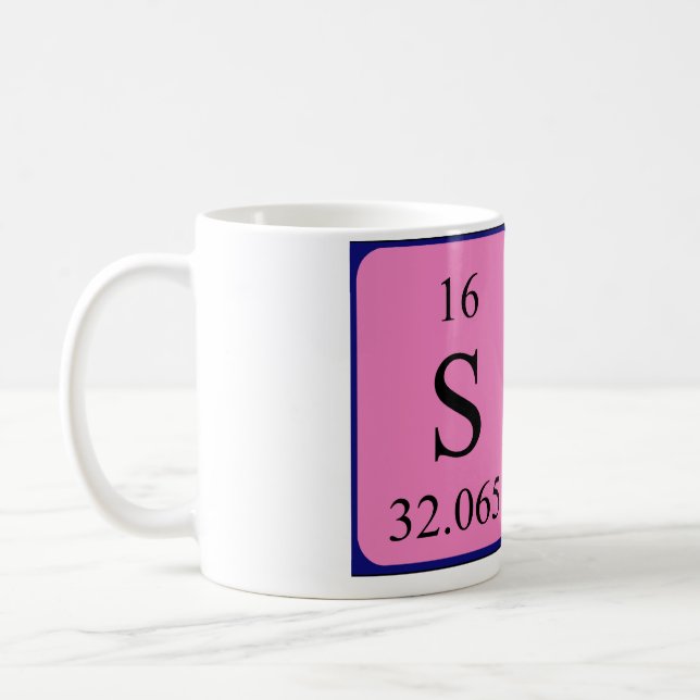 Sam periodic table name mug (Left)