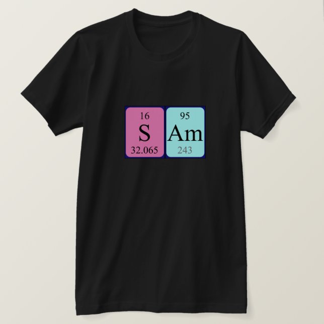 Sam periodic table name shirt (Design Front)