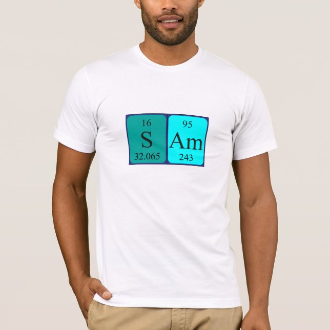 Sam periodic table name shirt (Front)