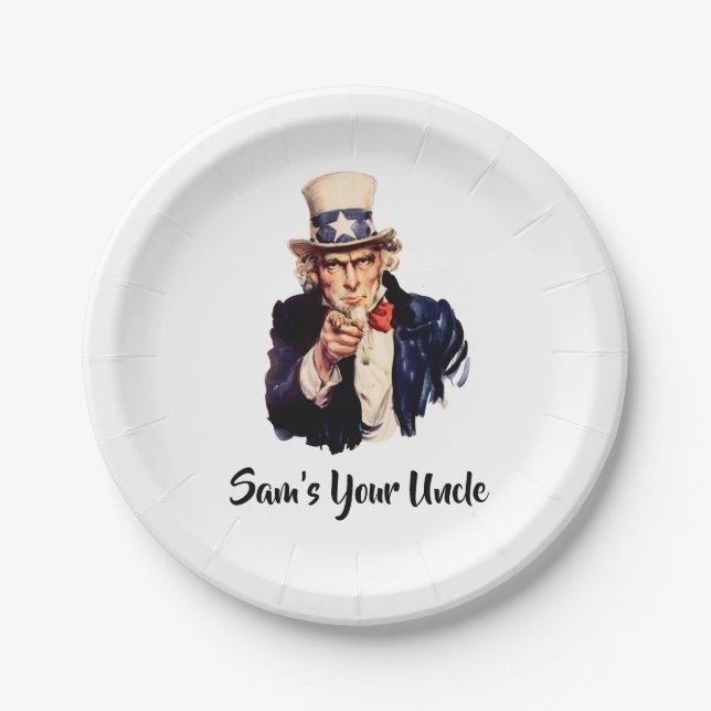 Sam’s Your Uncle Paper Plates (Front)