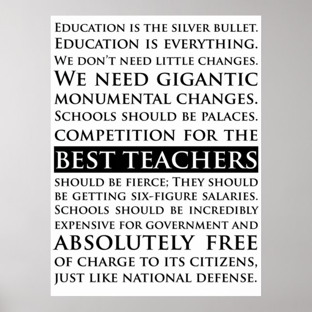 Sam Seaborn Education Speech  The West Wing  Poster (Front)