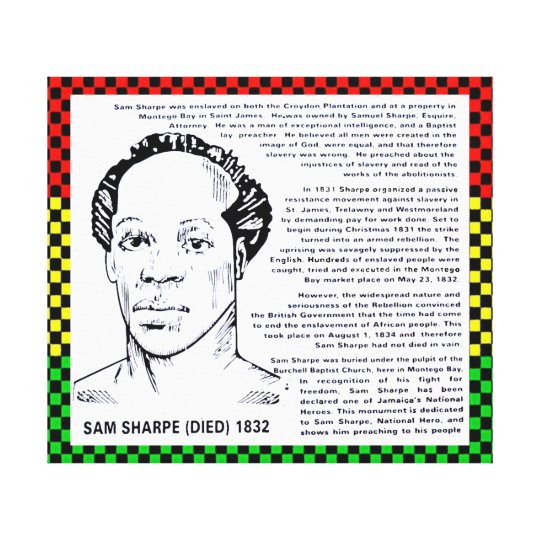 Sam Sharpe Jamaican Hero Canvas Print | Zazzle.com